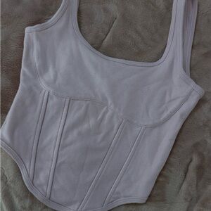 Victoria Secret Corset-Style Tank Top in Light Lavender